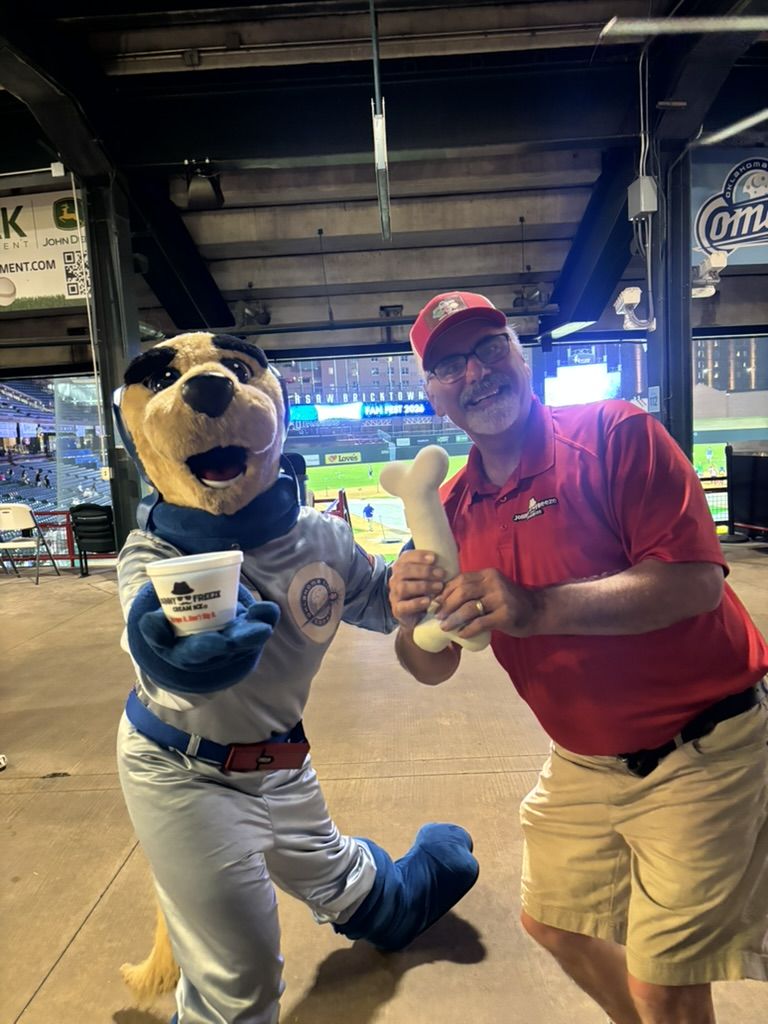 Owner with OKC Comets Mascot